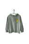 Girl's Sweatshirt with Back Embossing Printed Mint Green