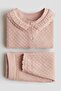 2-piece pointelle-knit cotton set - 2