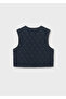 Girl's Navy Blue Quilted Denim Vest 7319 - 3