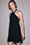 Bow-detail halterneck dress