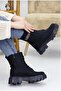 Women's Boots Lace-Up Zippered Thick Sole Boots Winter Waterproof - 4