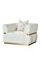Oru 1 Seater Fabric Sofa - Light Grey, Stylish Wood Frame, 2-Year Warranty, Compact Design - 2
