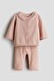 2-piece pointelle-knit cotton set