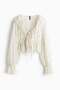 Frill-trimmed mesh blouse - 6