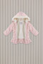 Baby Girl Hooded Embroidered Winter Regular Fit Pink Coat Usb2190-C-V1 - 2