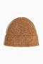 Rib-knit cashmere hat