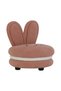 Bunny Macaron Kids Chair - Pink & White Fabric, Wooden 1-Seater, 42.5x42.5x46cm, 2-Year Warranty - 3
