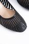 Kurseve Leaf Glitter Mesh Women's Heeled Shoes Black Glitter - 4