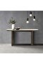 Brookside Stone Top Console Table - Beige/Oak Veneer, Engineered Wood, 150x39.5x75cm, 2-Yr Warranty