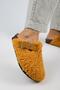 Suzen Women's Genuine Leather Belted Tedy Mustard Slippers - 4
