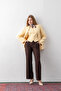 Double Belted Ribbed Stylish Trousers - 4