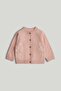 Pink Embroidered Knitted Cardigan