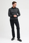 Men's Polo Neck Long Sleeve Sweatshirt - 4