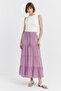 Women's Elastic Waist Long Skirt