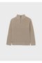 Boy's Zippered Sweater Cream 7304 - 4