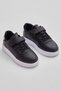 Children's Unisex Black and White Faylon Light Sole Lace-Up Casual Sports Shoes - 3