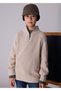 Boy's Zippered Sweater Cream 7304 - 3
