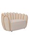 Petal 2-Seater Velvet Kids Sofa - Light Beige & Peach, Durable Wood & Fabric, 2-Year Warranty - 3