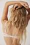 Padded underwired microfibre and lace bra