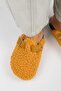 Suzen Women's Genuine Leather Belted Tedy Mustard Slippers - 8