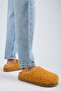 (Orlina) Women's Tedy Sabo Platform Mustard Slippers - 6