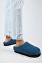 (Orlina) Women's Tedy Sabo Platform Midnight Blue Slippers - 6