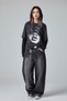Füme Women Portrait Black Sleeves Slim Gothic Unisex T-Shirt - 4