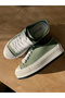 Thick Sole Lace-Up Fabric Sports Shoes