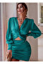 All About Teal Hollow Out Dress - 3