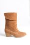 Women's Short Western Boots 0012891 Tan Suede - 4