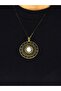 Natural Stone Moonstone Natural Stone Round Model Ancient Woman Necklace Euk46Ay - 2