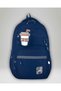Navy Blue 6-Compartment Water-Repellent Water-Resistant Sports Travel Middle School High School Daily School Backpack 703