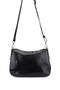 Women's Faux Leather Black Crocodile Shoulder Bag - 4
