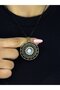Natural Stone Moonstone Natural Stone Round Model Ancient Woman Necklace Euk46Ay