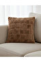 Beige Textured Fur Cushion