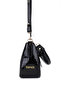 Women's Faux Leather Black Crocodile Shoulder Bag - 3