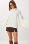 Bat Sleeve Turtleneck Knitwear Sweater Lmt0049 Kemi̇k - 4