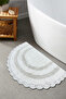 Half Ecru 100% Cotton Single 80X50 cm Bath Mat Set