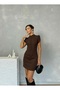 Waist-Fitted Button-Detail Puff-Shoulder Mini Women's Amelia Dress for Special Occasions and Daily Wear
