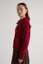 Women's Burgundy Ribbon Detailed Short Design Cardigan 30034 - 4
