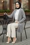 Pocketed Knitwear Cardigan R4442 Anthracite - 2