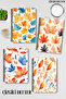 Autumn Leaves No:1 Design Wire Spiral A5 Lined 4-Piece Souvenir, Memory, School Notebook Set