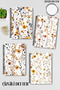 Autumn Wildflowers Design Wire Spiral A5 Lined 4-Piece Souvenir, Memory, School Notebook Set