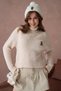 Women's Turtleneck Embroidered Detail Soft-Textured Ribbed Knit Sweater - 3