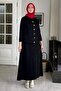 Melis Çelik Knitted Sweater Set Black - 3