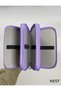 Sunii Leather Lilac Color 3 Zipper Pencil Case, School and Office Pen Holder - 8