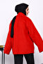Red Double Pocket Buttoned Cashmere Coat - 3