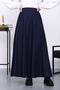 Navy Blue Elastic Waist Jogger Skirt