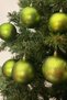 Christmas Pine Tree Ornament Green 8 cm Figured Shiny 6-Piece Cici Ball - 5
