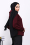 Plum Kangaroo Pocket Fleece-Lined Three Thread Cardigan - 3